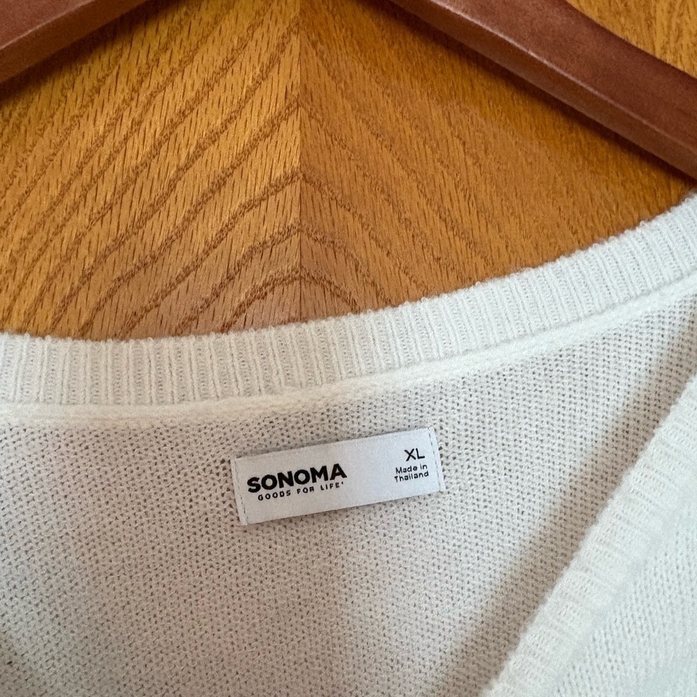 Sonoma Blue and White Striped Sweater - Picture 2 of 3